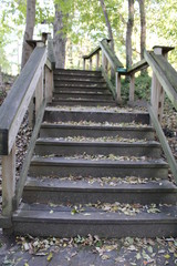 old wooden staircase