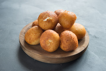 Traditional Colombian buñuelo - Deep Fried Cheese Bread