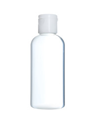 Bottle of antiseptic gel isolated on white
