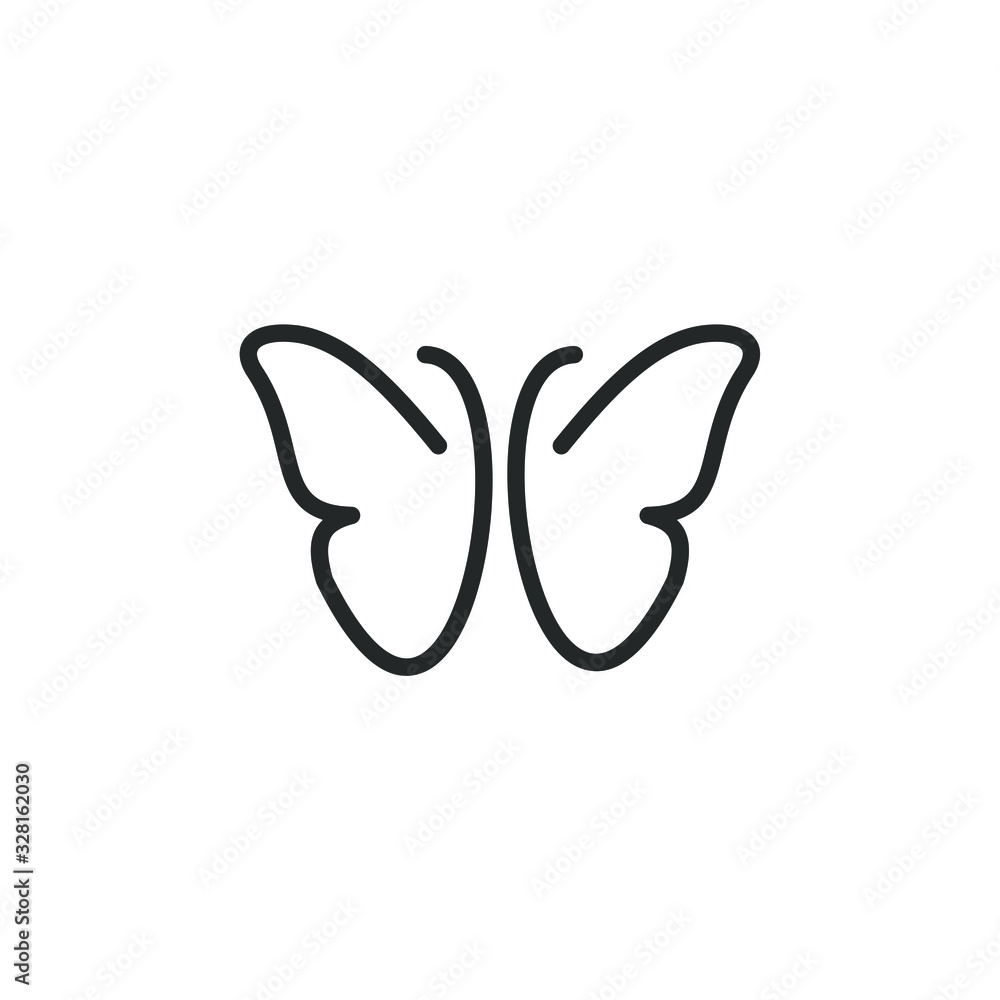 Poster butterflies icon template color editable. butterflies symbol vector sign isolated on white backgroun