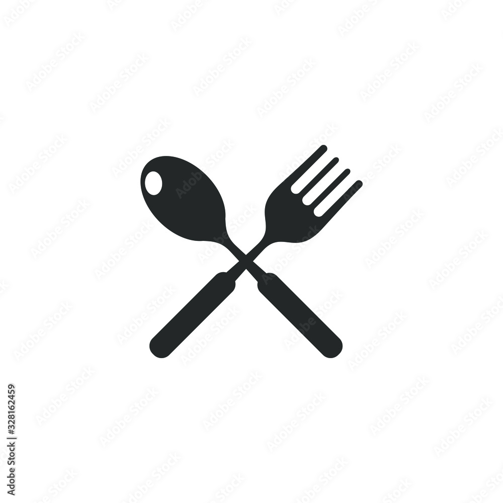Poster cutlery icon template color editable. cutlery symbol vector sign isolated on white background illust
