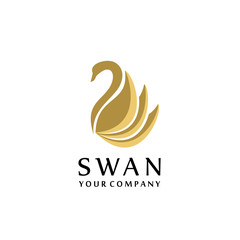 Abstract Swan logo ideas design vector illustration 