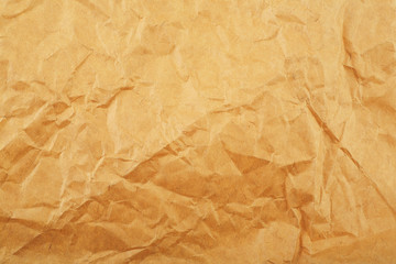 Brown crumpled paper background