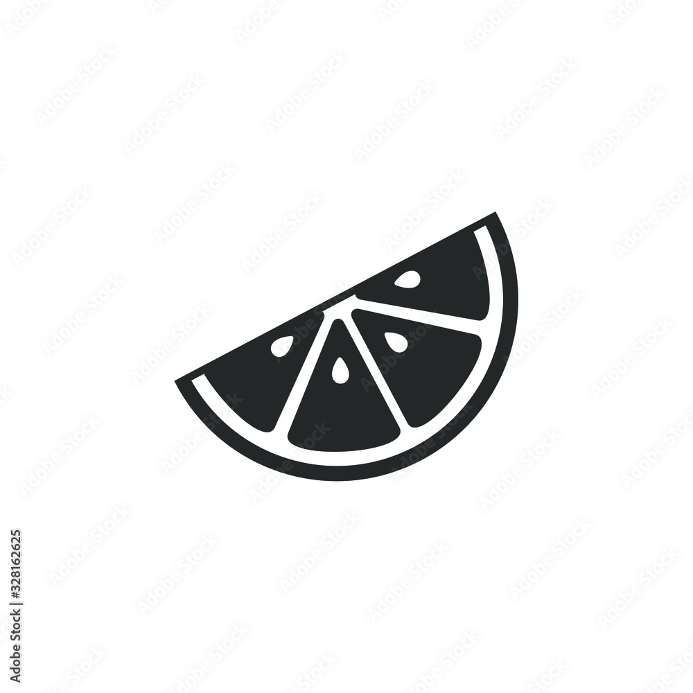 Poster Fresh lemon fruits icon template color editable. lemon fruits symbol vector sign isolated on white background illustration for graphic and web design.