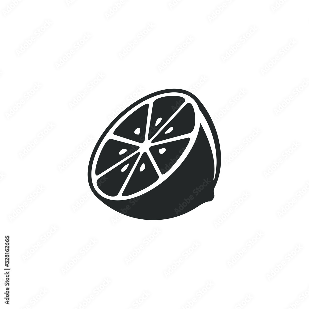 Poster fresh lemon fruits icon template color editable. lemon fruits symbol vector sign isolated on white b