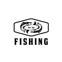 Fishing Logo Badge Illustration, Ideal For Fishing Club, Tournament, Restaurant, Fashion Apparel Patch, Sticker, Sign, Event, And Many Other Fishing Related Activities, Fishing Vintage