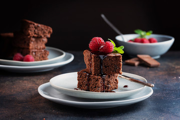 Chocolate cake with caramel