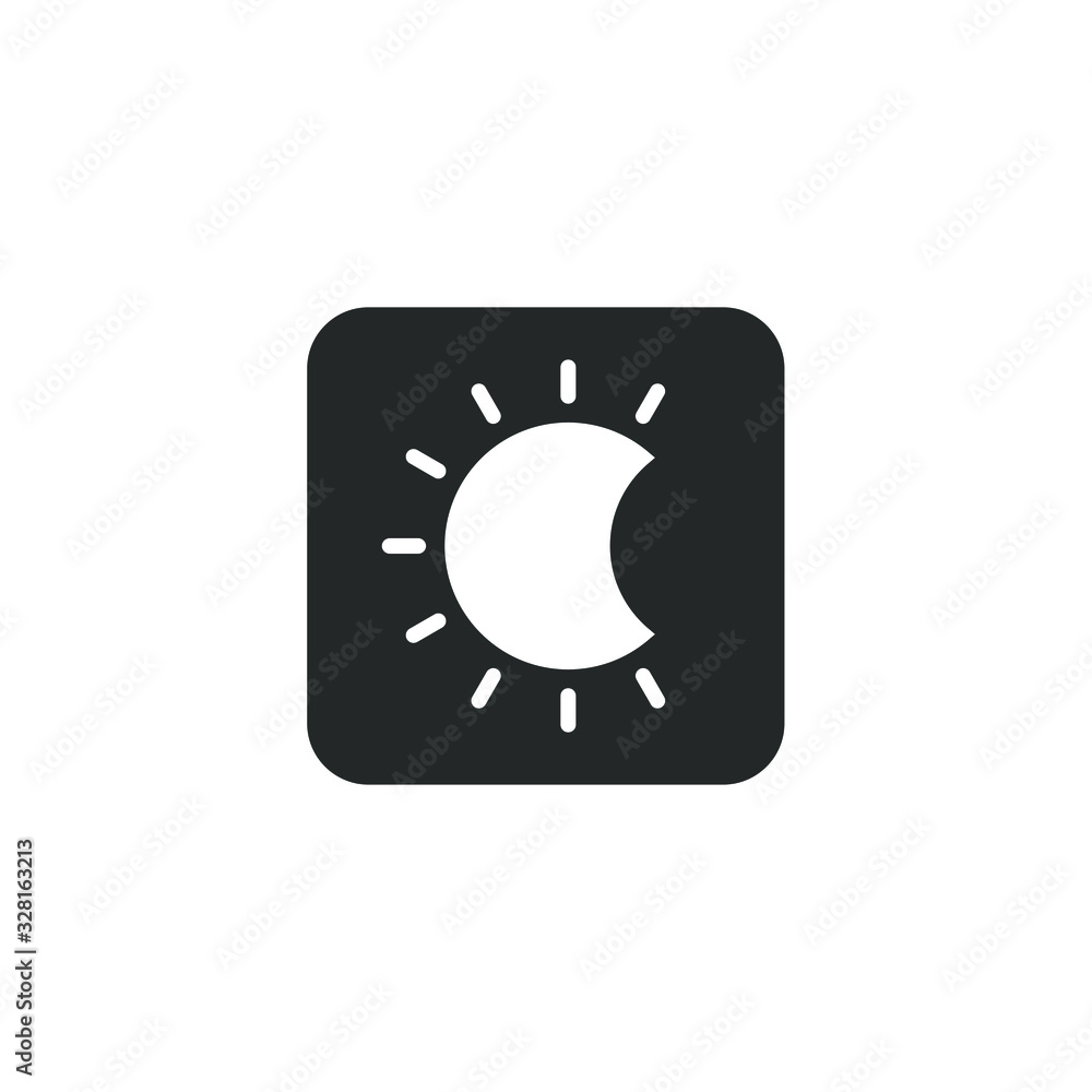 Poster Phases of solar and lunar eclipse icon template color editable. sun or moon symbol vector sign isolated on white background illustration for graphic and web design.