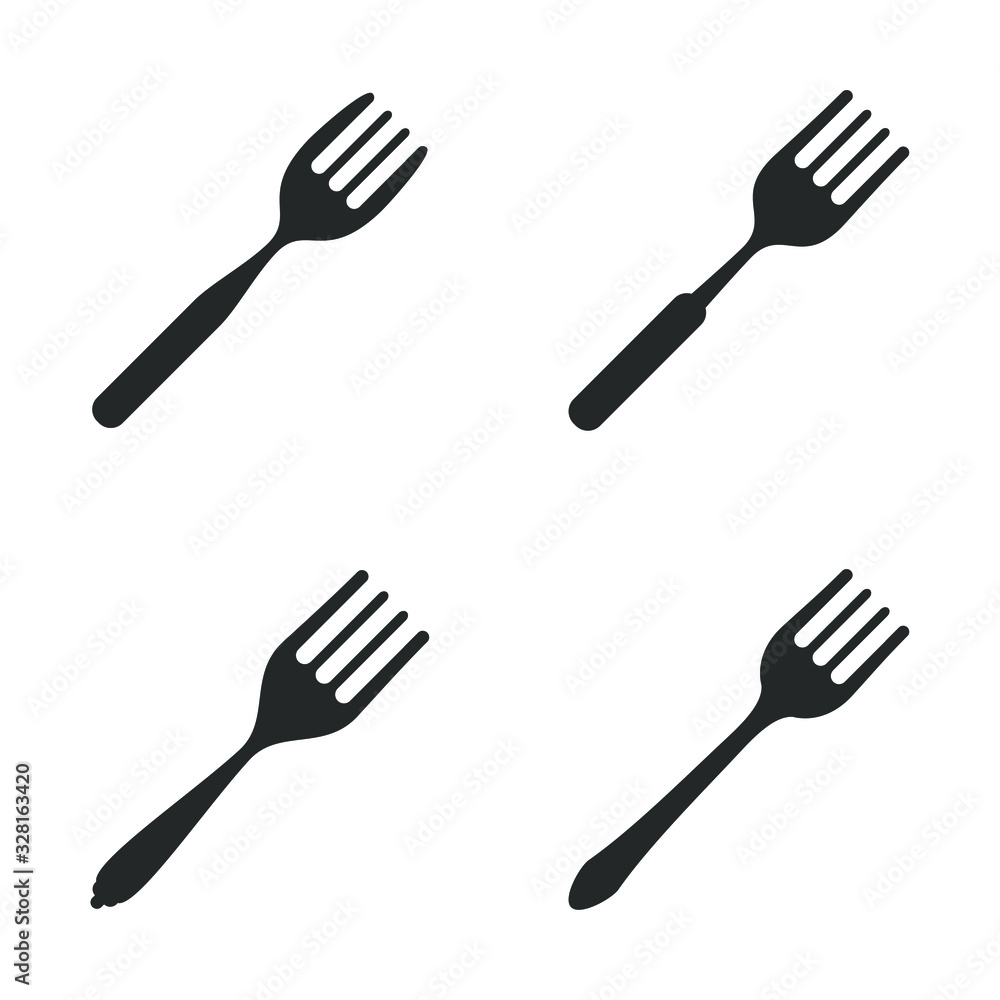 Poster cutlery icon template color editable. cutlery symbol vector sign isolated on white background illust