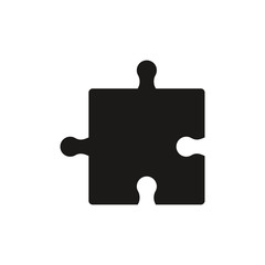 Piece of puzzle. Puzzle icon. Vector jigsaw.
