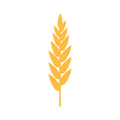 Wheat icon. Vector illustration of gold wheat.