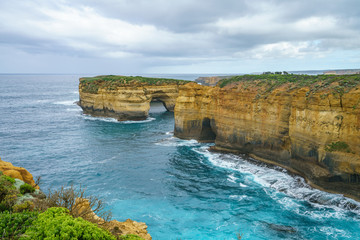 Fototapeta na wymiar island arch lookout, great ocean road in victoria, australia