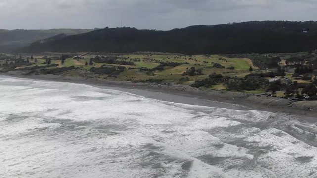 Beautiful oceanfront view in New Zealand