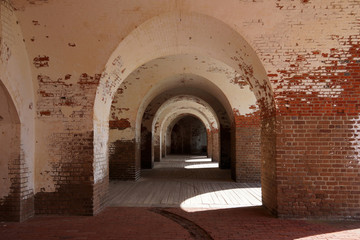 Fototapeta na wymiar Fort Pulaski National Monument, Cockspur Island, Savannah, Georgia, USA