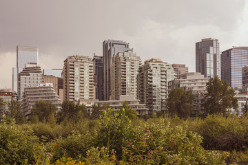 Obraz premium Commercial and Residential Apartment Buildings