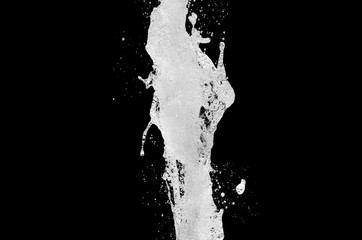 water splash, waterfall isolated on the black background - 328166686
