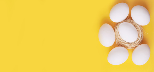 Chicken white eggs 