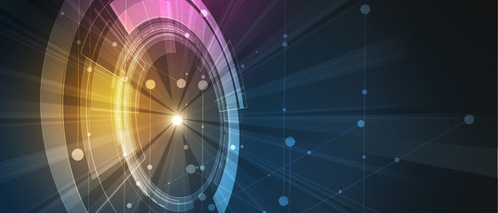 Technology data background, idea of global business solution