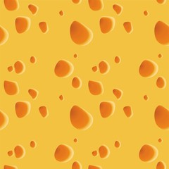 A piece of delicious cheese, cheese texture with air bubbles. Vector cheese background. Template for your design.