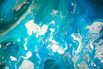 Abstract Painting Background Blue Liquid Paint Flow Like Water, Paint Background, Colorful Painting Ink Fluid Swirl Pattern