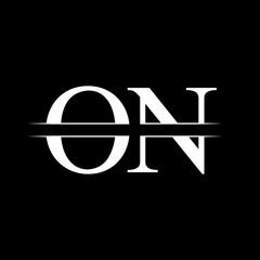 Initial Monogram Letter ON Logo Design Vector Template. ON Letter Logo Design