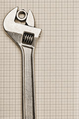 Technical subject is on the background millimeter paper