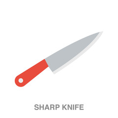 knife flat icon on white transparent background. You can be used black ant icon for several purposes.	