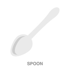 spoon flat icon on white transparent background. You can be used black ant icon for several purposes.	