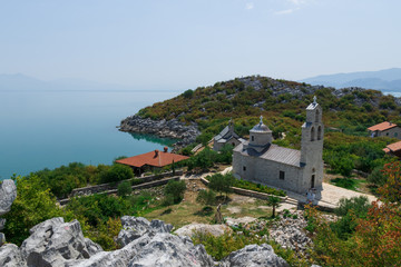 Fototapeta na wymiar Female monastery Beska. Skadar lake. Murichi. Montenegro.