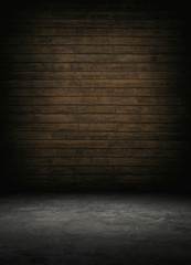 brown wooden interior room.