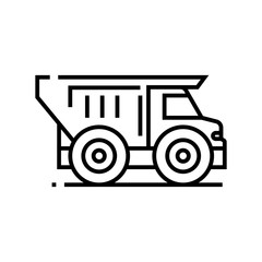 Truck line icon, concept sign, outline vector illustration, linear symbol.