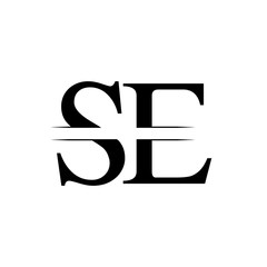 Initial Letter SE Logo Design Vector Template. SE Letter Logo Design