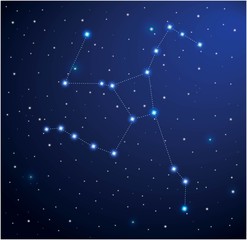 Fototapeta premium Constellation Hercules in deep space