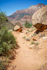hiking the watchman trail in zion national park, usa