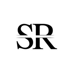Initial Letter SR Logo Design Vector Template. SR Letter Logo Design