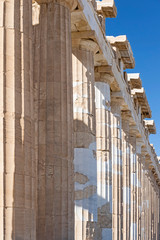 Fototapeta premium View of Acropolis. Famous place in Athens - capital of Greece. Ancient monuments.