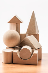 wooden geometric shapes