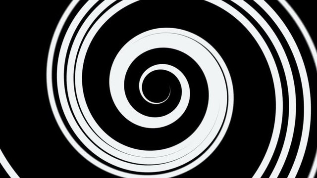 Black and white hypnosis spiral animation - Seamless Loop
