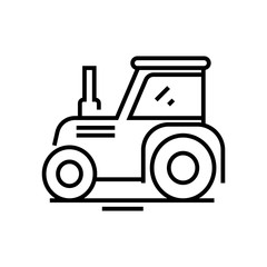 Tractor line icon, concept sign, outline vector illustration, linear symbol.