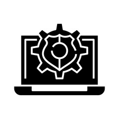 Protectoin page black icon, concept illustration, vector flat symbol, glyph sign.