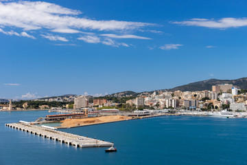 Naklejka premium Cruise port in the Palma de Mallorca bay
