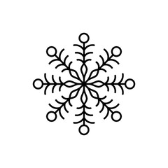 Snowflake icon. Simple line, outline vector flake of snow icons for ui and ux, website or mobile application