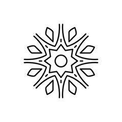 Snowflake icon. Simple line, outline vector flake of snow icons for ui and ux, website or mobile application