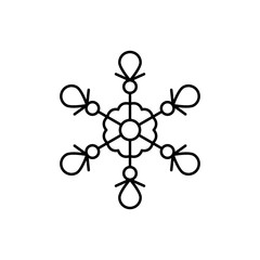 Snowflake icon. Simple line, outline vector flake of snow icons for ui and ux, website or mobile application