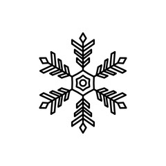 Snowflake icon. Simple line, outline vector flake of snow icons for ui and ux, website or mobile application