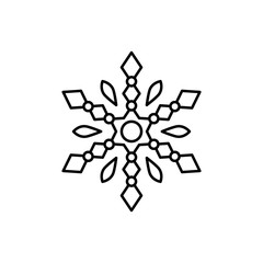 Snowflake icon. Simple line, outline vector flake of snow icons for ui and ux, website or mobile application