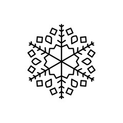 Snowflake icon. Simple line, outline vector flake of snow icons for ui and ux, website or mobile application