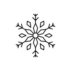 Snowflake icon. Simple line, outline vector flake of snow icons for ui and ux, website or mobile application