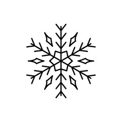 Snowflake icon. Simple line, outline vector flake of snow icons for ui and ux, website or mobile application