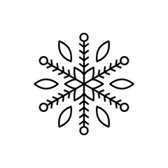 Snowflake icon. Simple line, outline vector flake of snow icons for ui and ux, website or mobile application